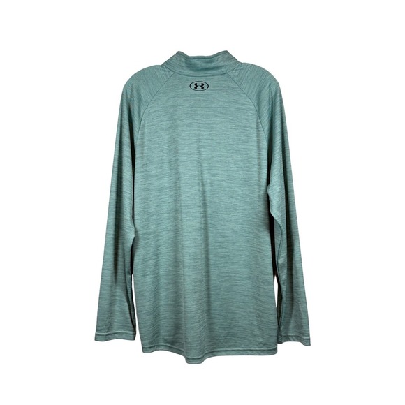 UNDER ARMOUR UA Men's Heat Gear, Loose Fit 1/2 Zip Pullover, Lichen Green, XL - Picture 2 of 9
